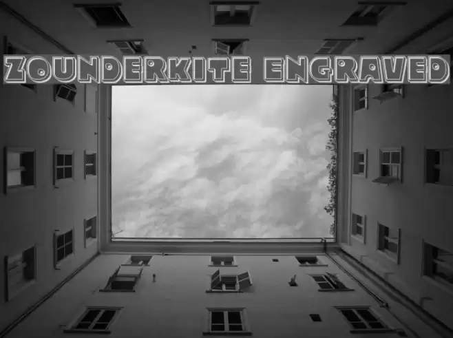 Zounderkite Engraved Font examples
