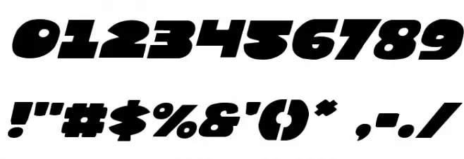 Zounderkite Expanded Italic Font OTHER CHARS