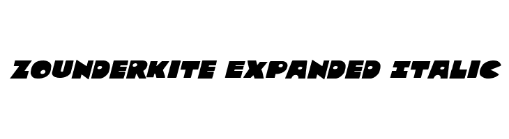 Zounderkite Expanded Italic  font caratteri gratis