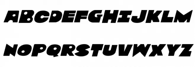 Zounderkite Expanded Italic フォント 大文字