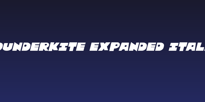 Zounderkite Expanded Italic Social Header