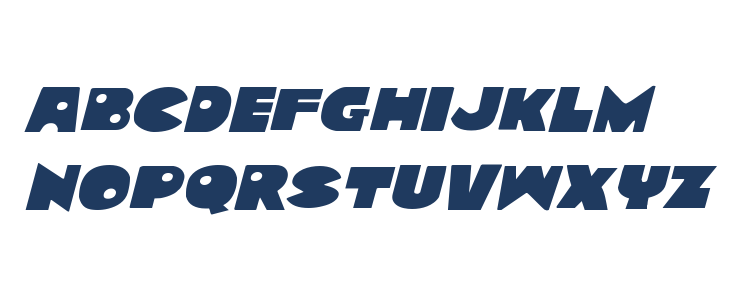 Zounderkite Expanded Italic Lowercase