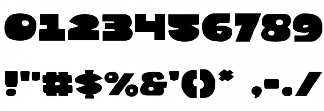 Zounderkite Expanded Font OTHER CHARS