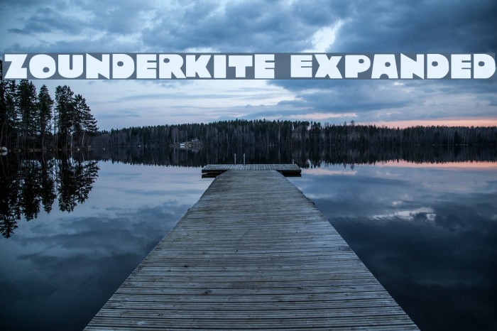 Zounderkite Expanded Font examples