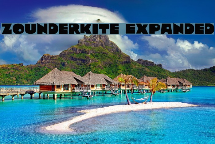 Zounderkite Expanded Font examples