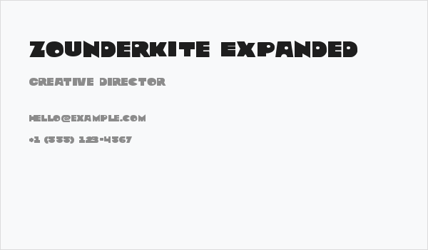 Zounderkite Expanded Business Card