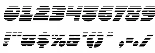 Zounderkite Gradient Italic Font OTHER CHARS