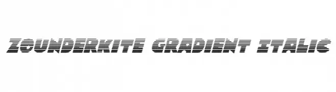 Zounderkite Gradient Italic  les polices de caractères gratuit tlcharger