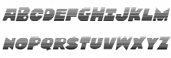 Zounderkite Gradient Italic Polices MAJUSCULES
