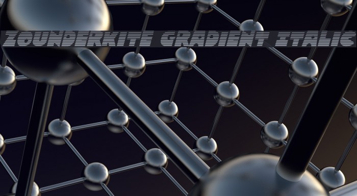 Zounderkite Gradient Italic Font examples