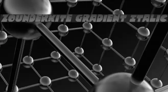 Zounderkite Gradient Italic Font examples