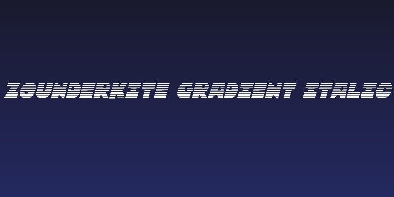 Zounderkite Gradient Italic Social Header