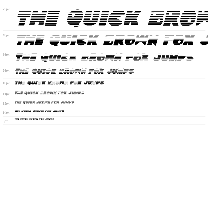 Zounderkite Gradient Italic Waterfall