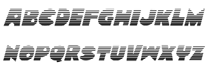 Zounderkite Gradient Italic Font LOWERCASE