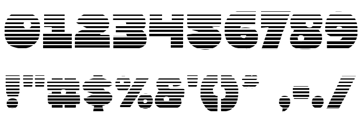 Zounderkite Gradient Font OTHER CHARS