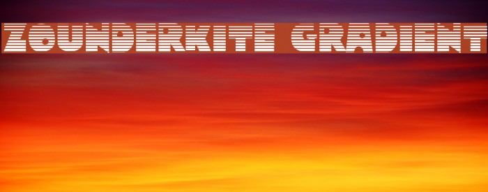 Zounderkite Gradient Font examples