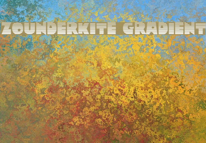 Zounderkite Gradient Font examples