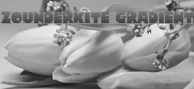 Zounderkite Gradient Font examples