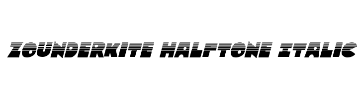 Zounderkite Halftone Italic  Fuentes Gratis Descargar