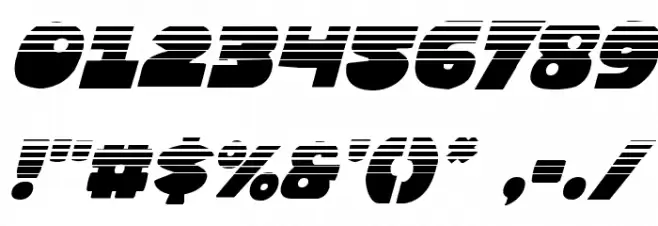 Zounderkite Halftone Italic Font OTHER CHARS