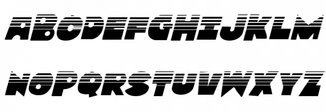 Zounderkite Halftone Italic 字体 大写