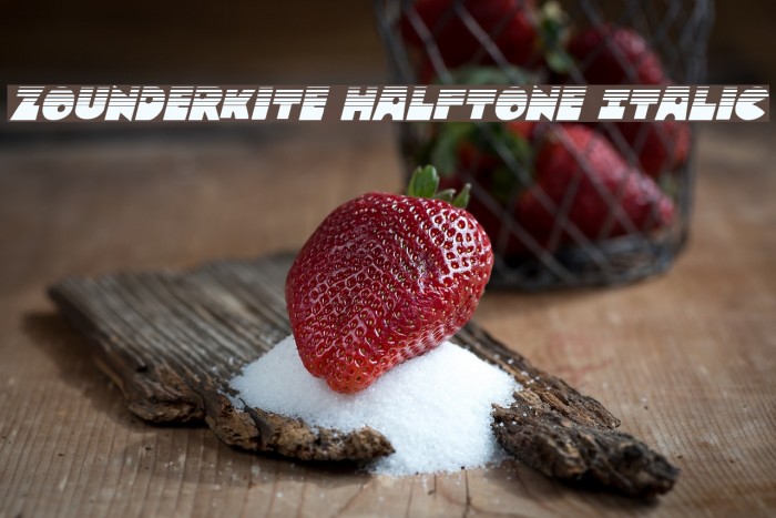 Zounderkite Halftone Italic Font examples