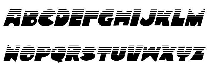 Zounderkite Halftone Italic Font LOWERCASE