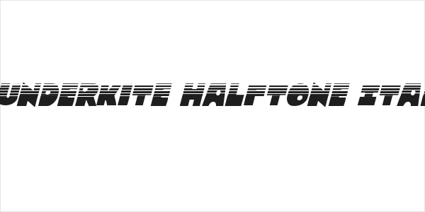 Zounderkite Halftone Italic Logo