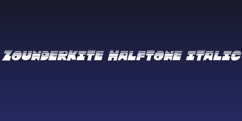 Zounderkite Halftone Italic Social Header