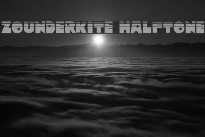 Zounderkite Halftone Font examples