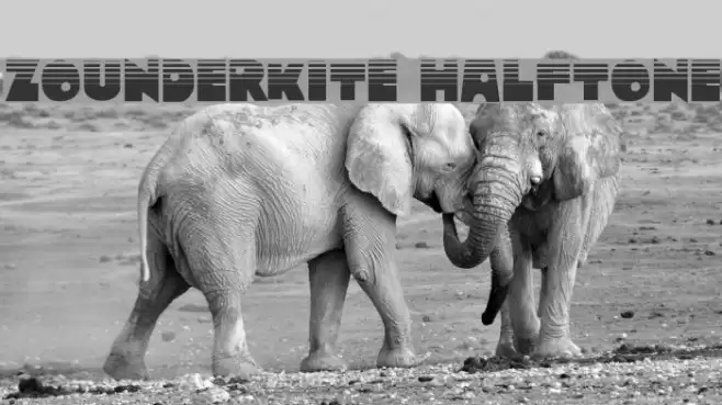 Zounderkite Halftone Font examples