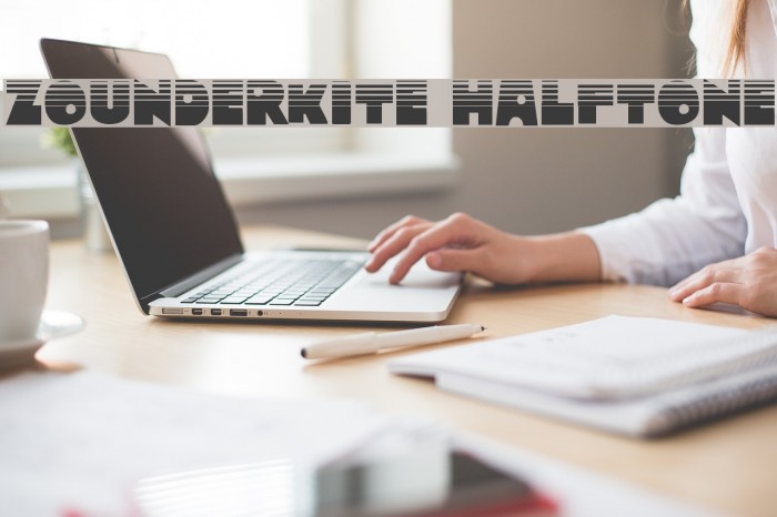 Zounderkite Halftone Font examples