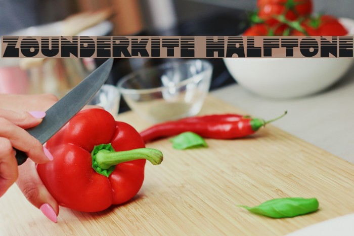 Zounderkite Halftone Font examples