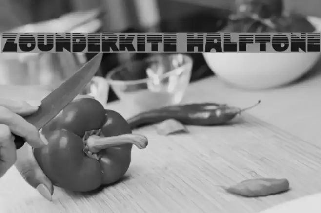 Zounderkite Halftone Font examples