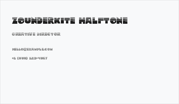 Zounderkite Halftone Business Card
