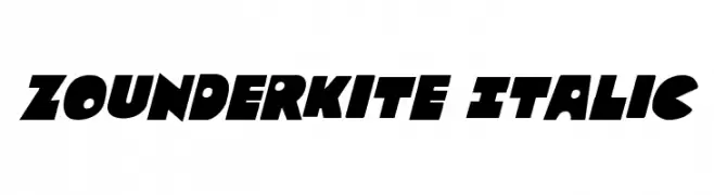 Zounderkite Italic  Descarca Fonturi Gratis