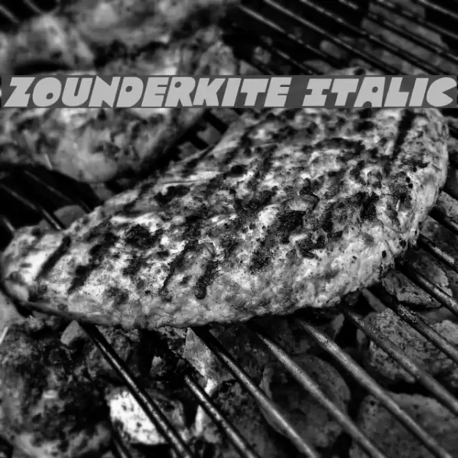 Zounderkite Italic Font examples