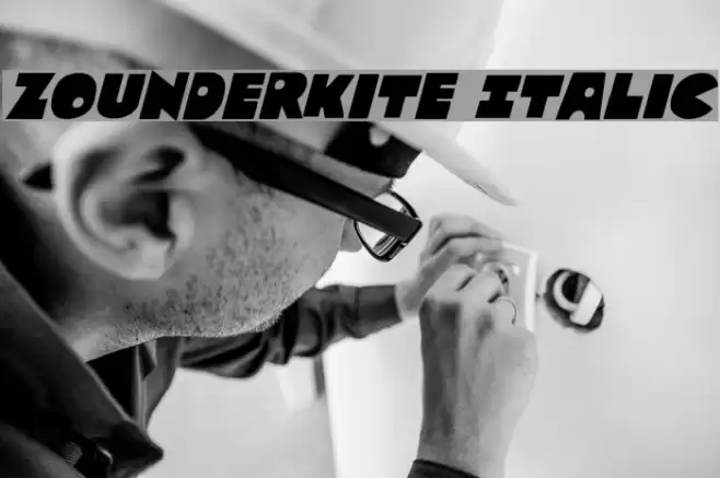 Zounderkite Italic Font examples