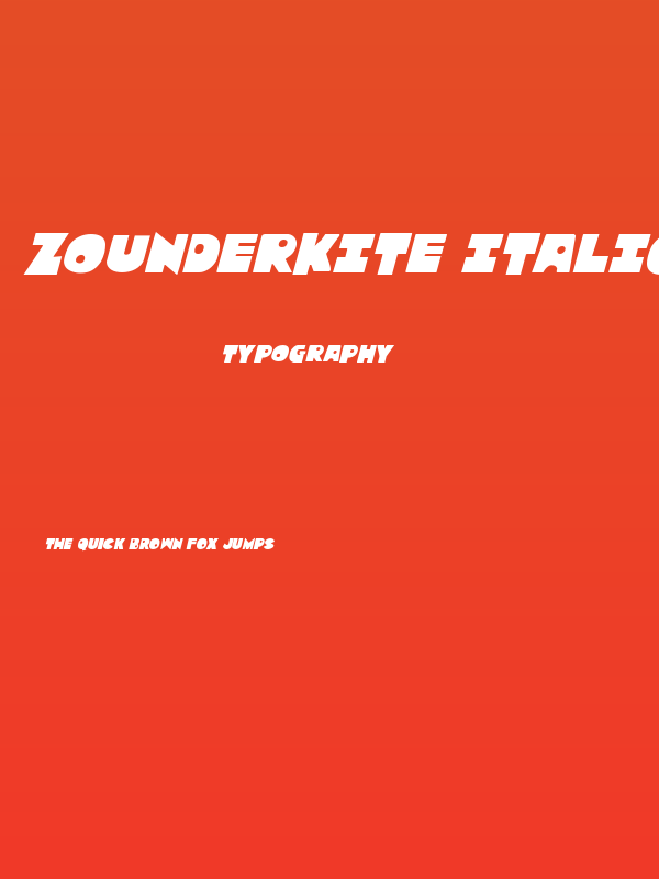 Zounderkite Italic Poster