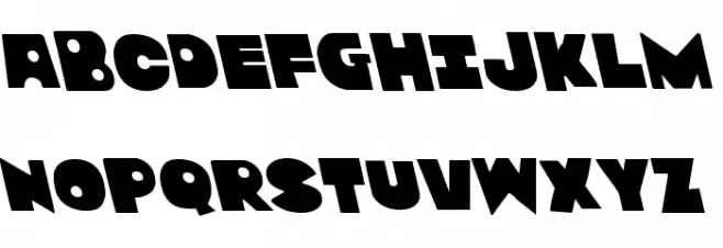 Zounderkite Leftalic Font UPPERCASE
