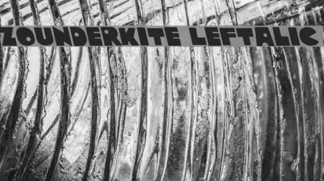 Zounderkite Leftalic Font examples