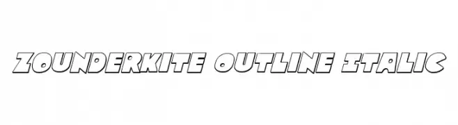 Zounderkite Outline Italic  Fuentes Gratis Descargar