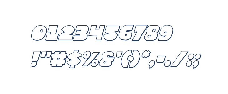 Zounderkite Outline Italic Other Characters