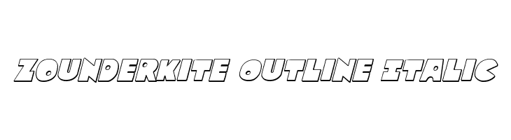 Zounderkite Outline Italic  免费字体下载