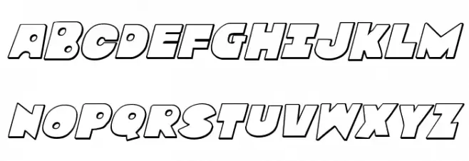 Zounderkite Outline Italic Font Litere mari