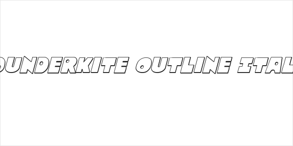 Zounderkite Outline Italic Logo