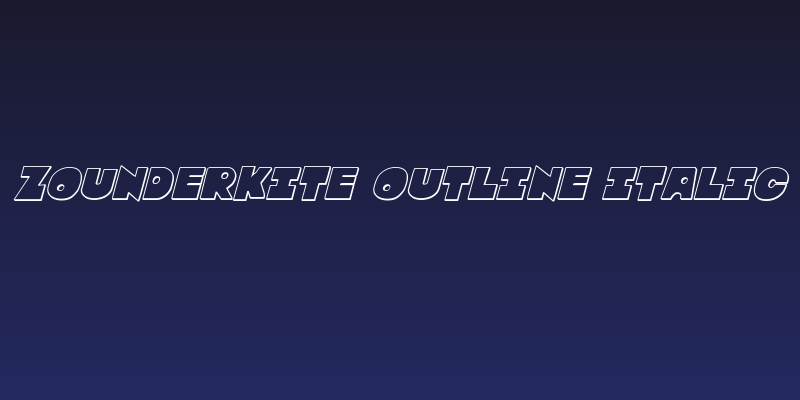 Zounderkite Outline Italic Social Header