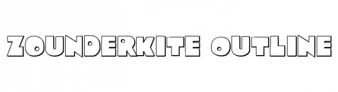 Zounderkite Outline  नि: शुल्क फ़ॉन्ट्स डाउनलोड