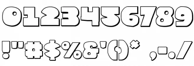 Zounderkite Outline Font OTHER CHARS