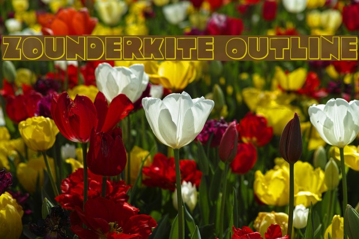 Zounderkite Outline Font examples